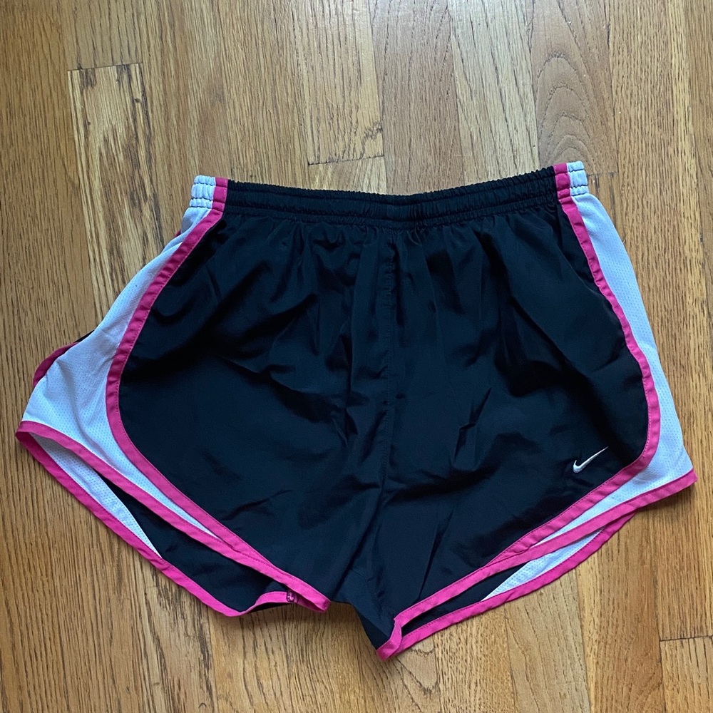 Nike Black and Pink Athletic Shorts